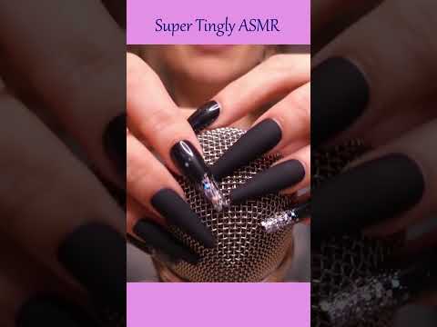 ASMR Mic Sctaching with Long Nails ❤️ Super Tingly #asmr #shorts