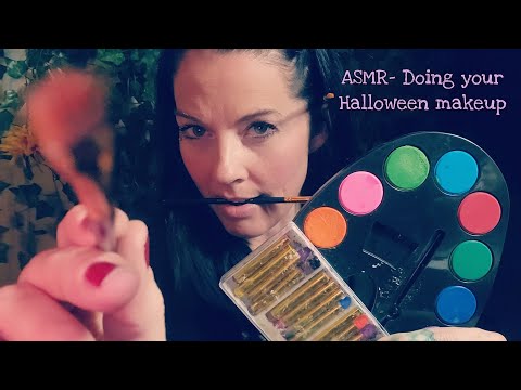 ASMR | Doing Your Halloween Makeup~ Up Close Personal Attention w/ Inaudible & Clicky Whispers