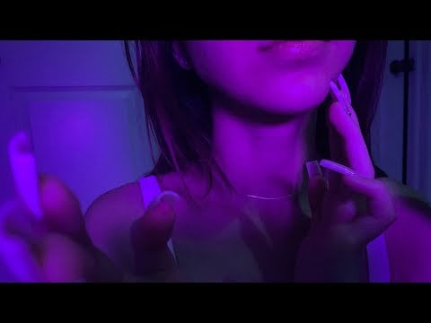 [ASMR - Some talking] Skin tip taps + collarbone tracing