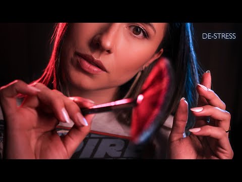 Up close ASMR Minimal talking 😴 Hand movements, mouth sounds and camera brushing [ ASMR relax ]