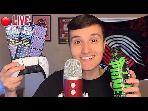 🔴 - LIVE ASMR RELAXING HANGOUT 😴💤 (triggers + whisper ramble + sports talk)
