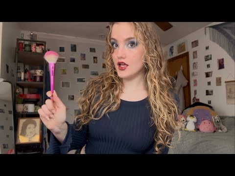 Positive Affirmations & i do your makeup ASMR (college girl authentic city morning grwm in boston)