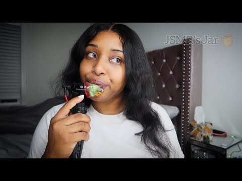 [ASMR] Brain Eating 🧠🍴 (orange monkey mic with fruit rollup) up close Pt. 9?