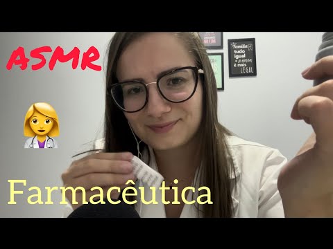 ASMR caseiro farmacêutica te atendendo (asmr com sons de boca, embalagem..) #asmr #roleplay