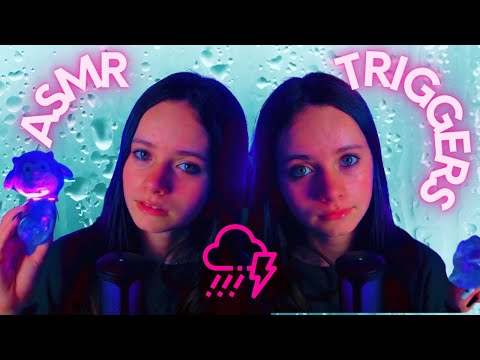 ASMR TRIGGERS REPETIDOS para DORMIR com barulho de CHUVA #asmr #chuvaparadormir #asmrtriggers