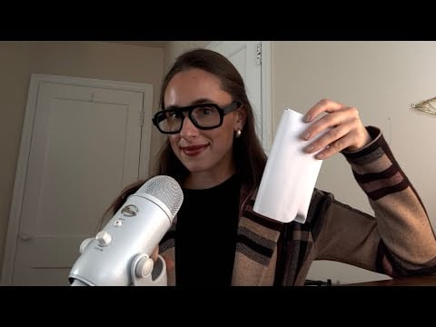 ASMR Unbox my new glasses with me 👩‍🏫✨ (cardboard tapping, + tingly whispers)