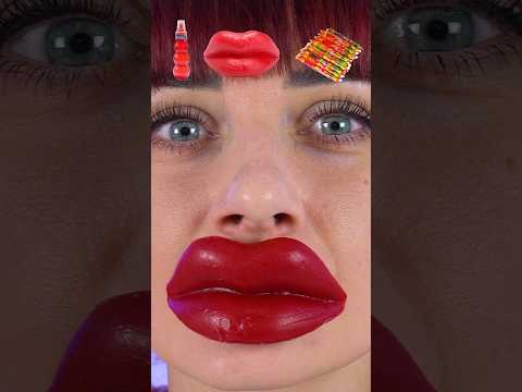 ASMR Chewy Lips, Jelly Straws Mukbang #shorts