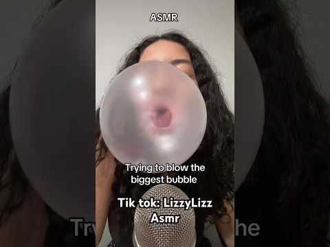 Blowing big bubbles #asmr #asmrshorts #chewinggum #mouthsounds