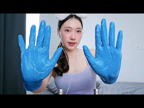 ASMR Lotion Hand Massage Blue Gloves 🧴🧤