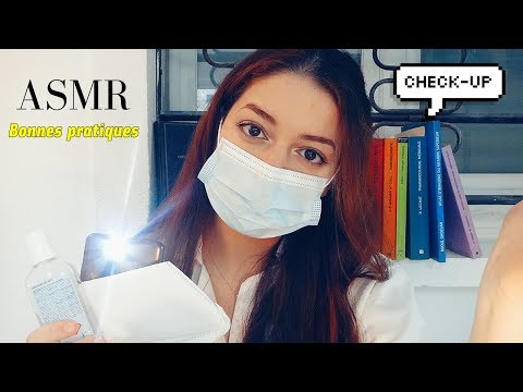 ASMR FRANÇAIS : COVID-19 un docteur t'explique les bonnes pratiques + check-up médical 👨‍⚕️