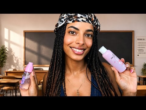 ASMR A Garota Popular Faz Sua Maquiagem na Escola 🏫✨ 💄