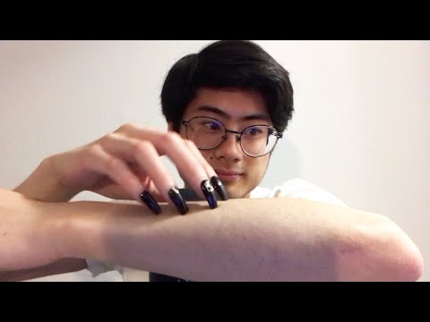 Aggressive Skin Scratching - Press On Nails | Yam ASMR