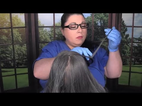 ASMR Scalp Check and Treatment for Menopause (Scalp Scratching, Scalp Massage) Medical Roleplay
