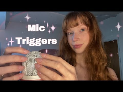 ASMR | Mic Triggers ☆ (Bare Mic, Foam Cover + Fluffy Cover)