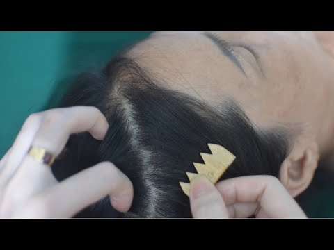 ASMR Nape Scratch No Talking, Relaxing Hair Sounds With Combing For Anxiety Relief