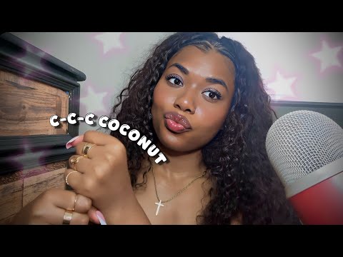 ASMR ACTUAL FAST Mouth Sounds + Coconut Rain (1 HOUR)