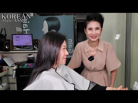 미용실ASMR #뿌리염색 #밝은 흑갈색 선명하고 깔끔하게~Hair salon ASMR #RootDye #Bright, dark brown, clear and neat~