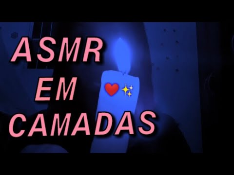 ASMR EM CAMADAS - TE FAZENDO DORMIR/RELAXAR EM APENAS 8 MINUTOS ❤✨