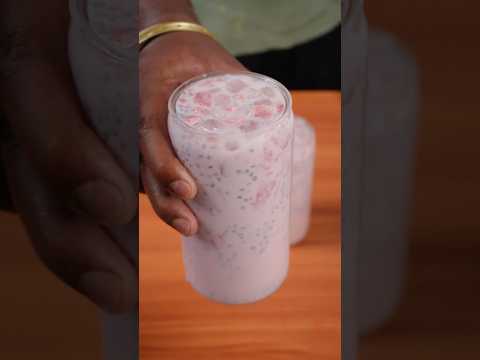 🌹 ASMR Mohabbat Ka Sharbat 🥛 | Rose Milk Drink | Refreshing & Satisfying Sounds #shorts #asmr