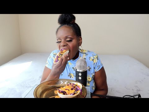 EVERYTHING OPEN IN TEXAS MADE MY OWN FOOD SO I WOULDN'T GET TEMPTED BREAKFAST TACO ASMR EATINGSOUNDS