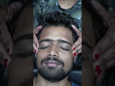 Very Soft ASMR Head-Forehead & Ear Massage My Indian Female Barber #shorts