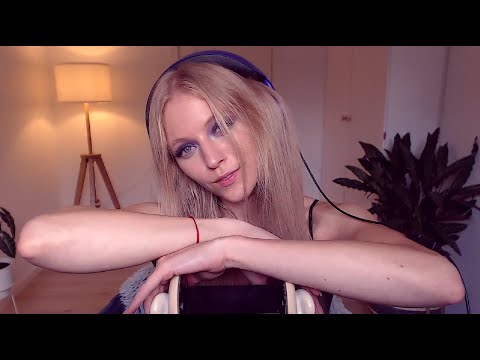 ASMR | 45+ min. ear massage, ear cupping, finger flutters, sticky sounds, breathing... | 3dio