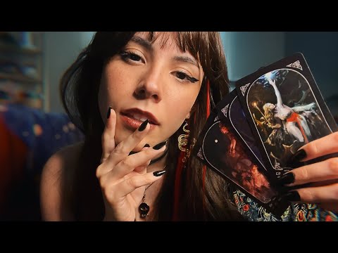 ASMR Hypnotizing You & Reading Your Fortune 🔮 [eyes closed half way] (tarot cards)