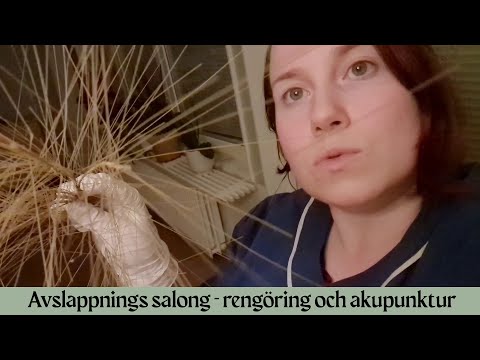 ASMR på Svenska - Roleplay personal attention avslappnings salong rengöring och akupunktur