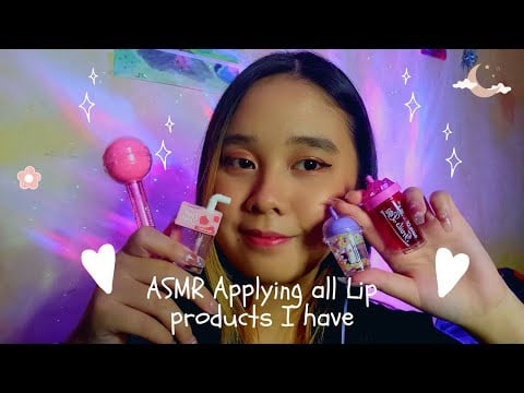 ASMR Applying All Lip Products I have 💄💋 (Mouthsounds, Tapping, Applying) ib : @HelveticaASMR 💖