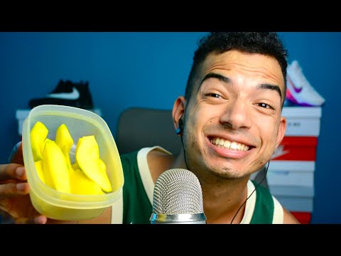 ASMR Dégustation de mangues vertes avec du sel 🥭