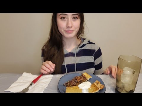 ASMR | Eating Pumpkin Pie and Pecan Pie 🥧