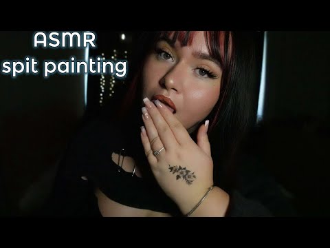 No Talking Spit Painting, Tapping & Scratching Sounds ASMR