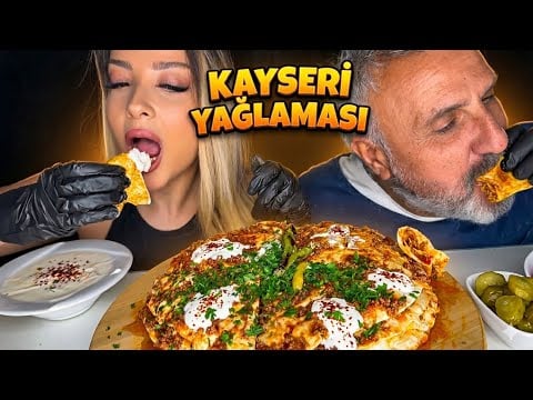 BABAMLA İFTARDA KAYSERİ YAĞLAMASI YEDİK !  TÜRKÇE ASMR MUKBANG