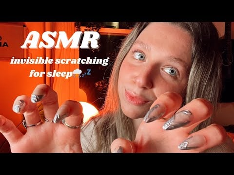 Invisible Scratching ASMR | Foam & Bare Mic + Real Thunderstorm | Tingly Sleep Sounds⛈️💅🏻