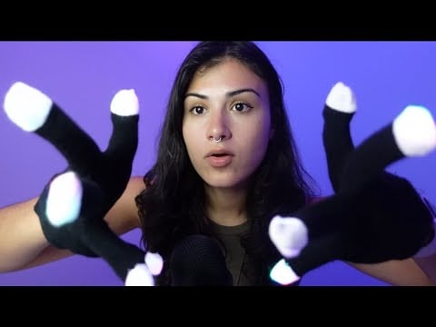 ASMR | Unusual Hand Movements To Knock You Out 😴 (4 different gloves + mouth sounds)