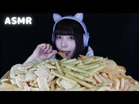 【ASMR】大量のカルビースナック菓子を食べる【じゃがレコードアワード2025賞品】