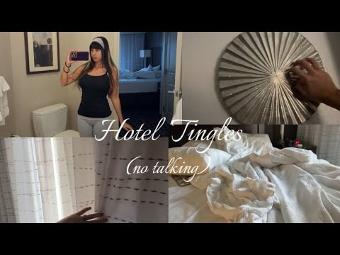 ASMR | hotel room tapping & scratching 😴