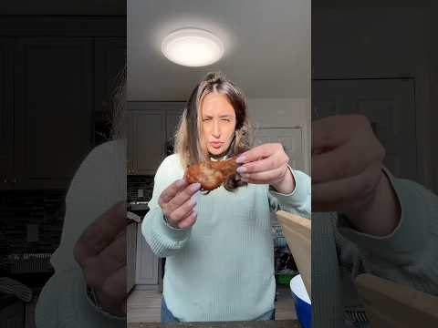 ASMR eating crispy fried chicken and onion rings