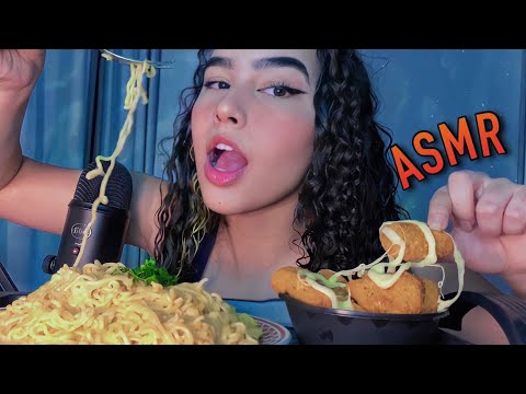 ASMR MUKBANG: MIOJO COM NUGGET & QUEIJO 🍜