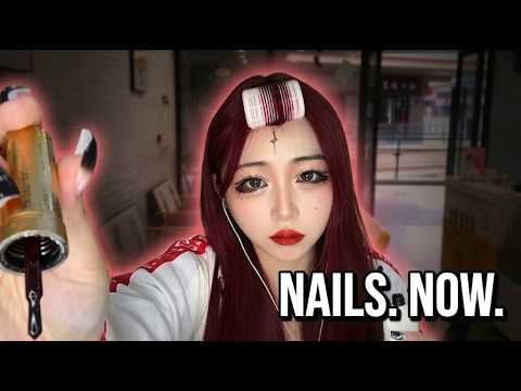 ASMR Rebel Schoolgirl Does Your Nails After School 💅 Mean Girl Manicure Roleplay