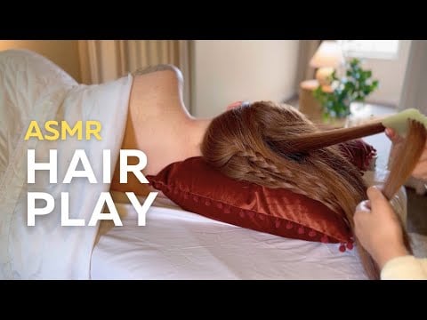 Relaxing ASMR Hair Play to Fall Asleep To | Jade Comb, Hair Braiding, Back Scratching [No Talking]