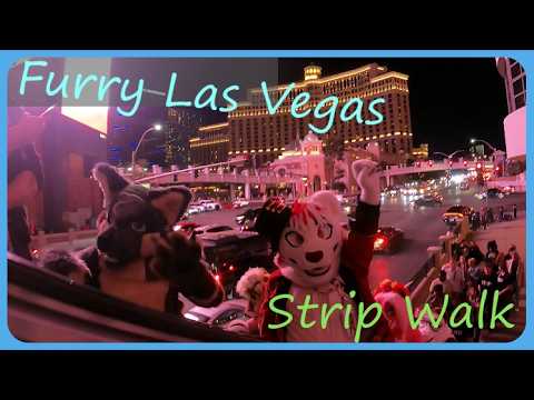 Walking with other furries on the Las Vegas Strip