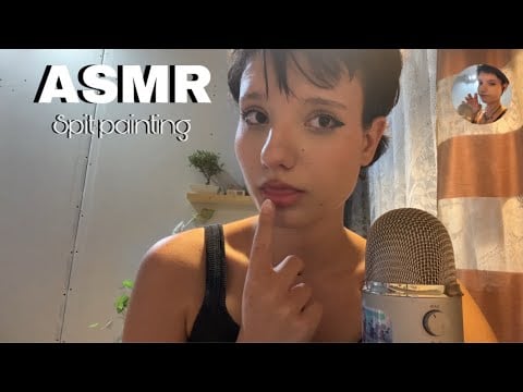 ASMR || Spit painting 🖼️ 🎨