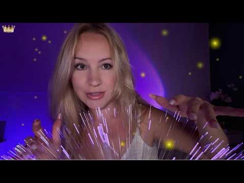ASMR | Grass lights & fireflies 🌾 quiet "reiki", & salt lamp stones for relaxing tingles