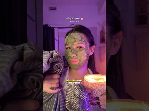 ASMR sleepover using my favourite and unique P.CALM Holy Basil Bubble Deep Mask! 🌱 #pcalm
