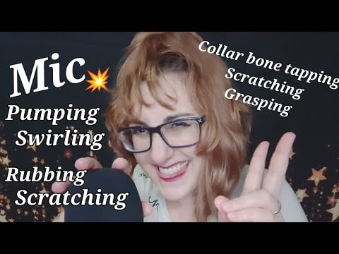 ASMR Mic Pumping, Mic Cupping, Dot Dot Line Line on the Mic, Collar Bone, Shirt Scratching, Grasping