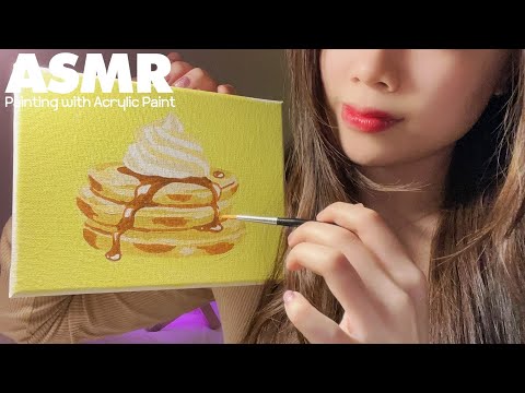 ASMR🎨 초보의 캔버스 페인팅ㅣ아크릴 물감으로 그림 그리기ㅣ사각사각 붓소리🖌