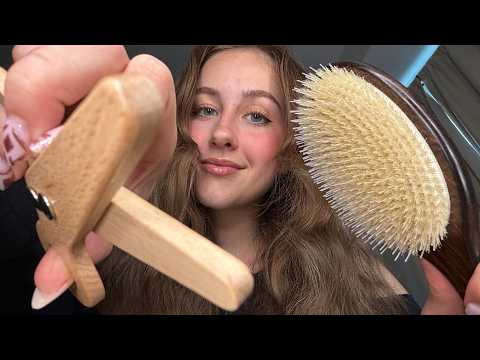ASMR Wooden Haircut & Makeover ✂️ Wooden Tools, Brushing & Personal Attention