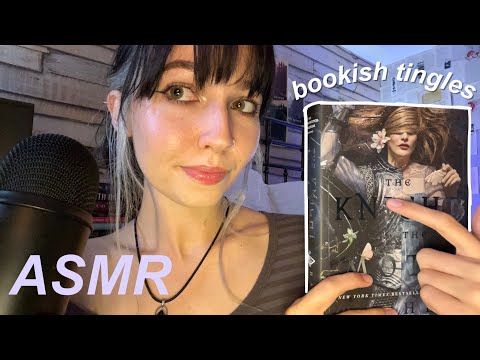 SUPER TINGLY bookish ASMR 🪷📖 (book tracing, gripping, and tapping)