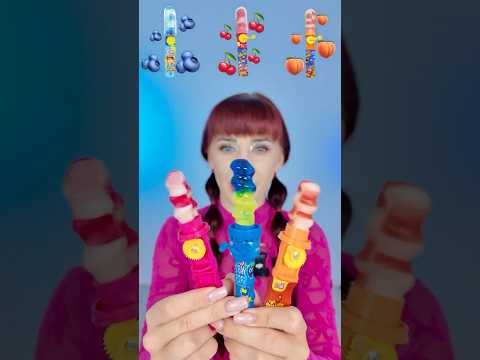 ASMR Twister Lollipops Red, Blue, Orange  #mukbang #asmr